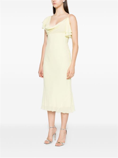 Midi dress with ruffles SELF PORTRAIT | PF25070MYELLOW